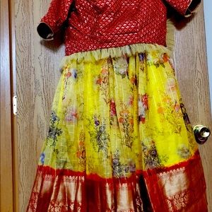 Blouse and Lehanga with dupatta in pic shown